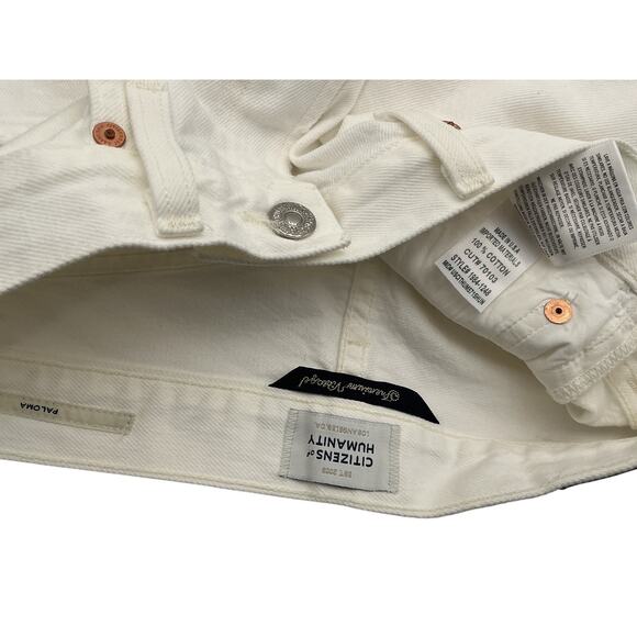 Citizens Of Humanity Baggy White Paloma Denim Jeans Size 26 - Picture 4 of 4